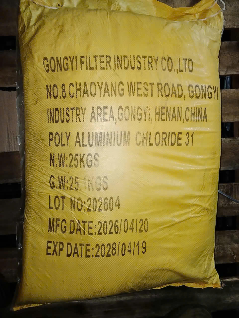 Chất lọc nước PAC - Hiệu GongYi